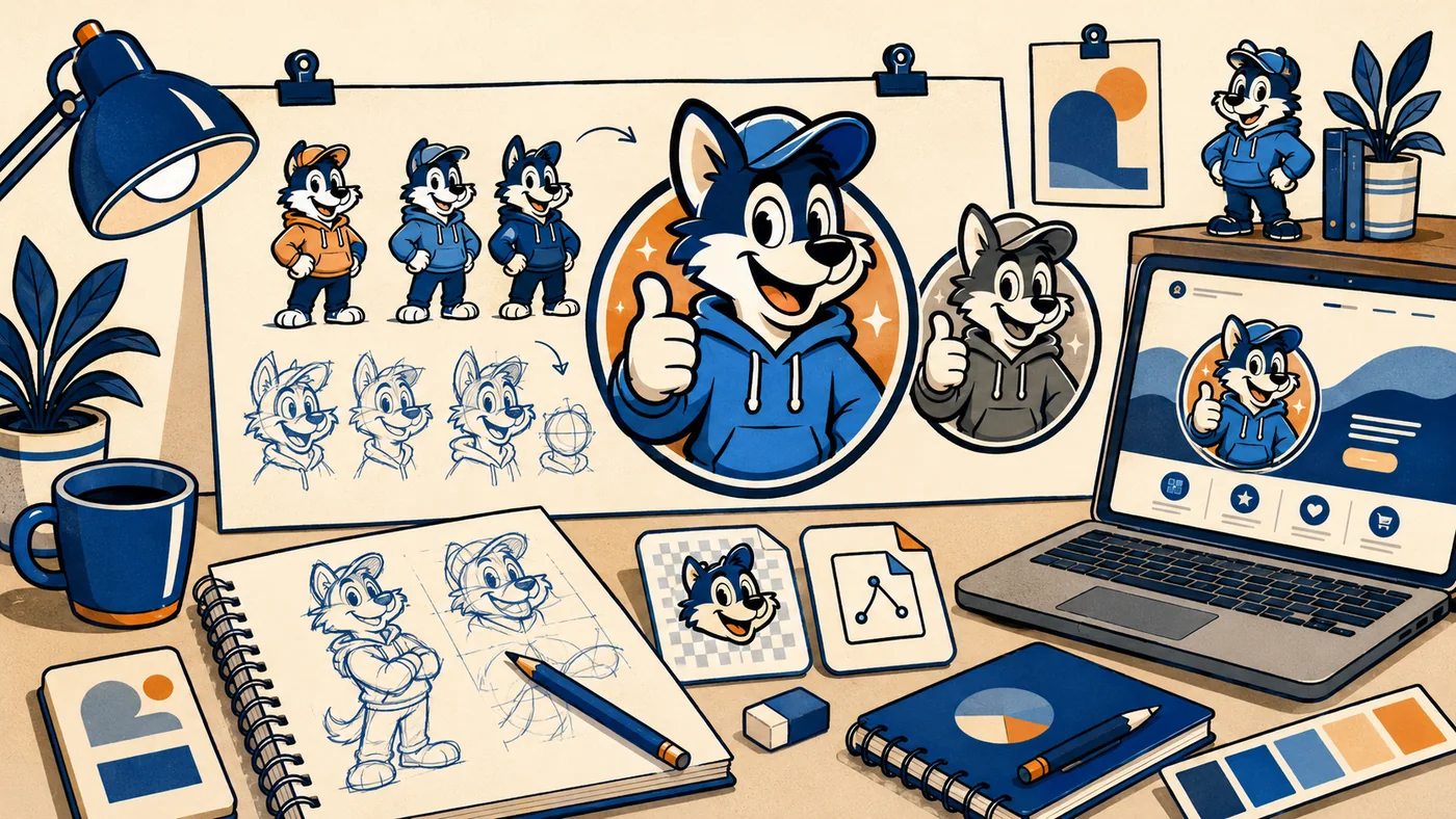 Creación de logo mascota - servicio web en París